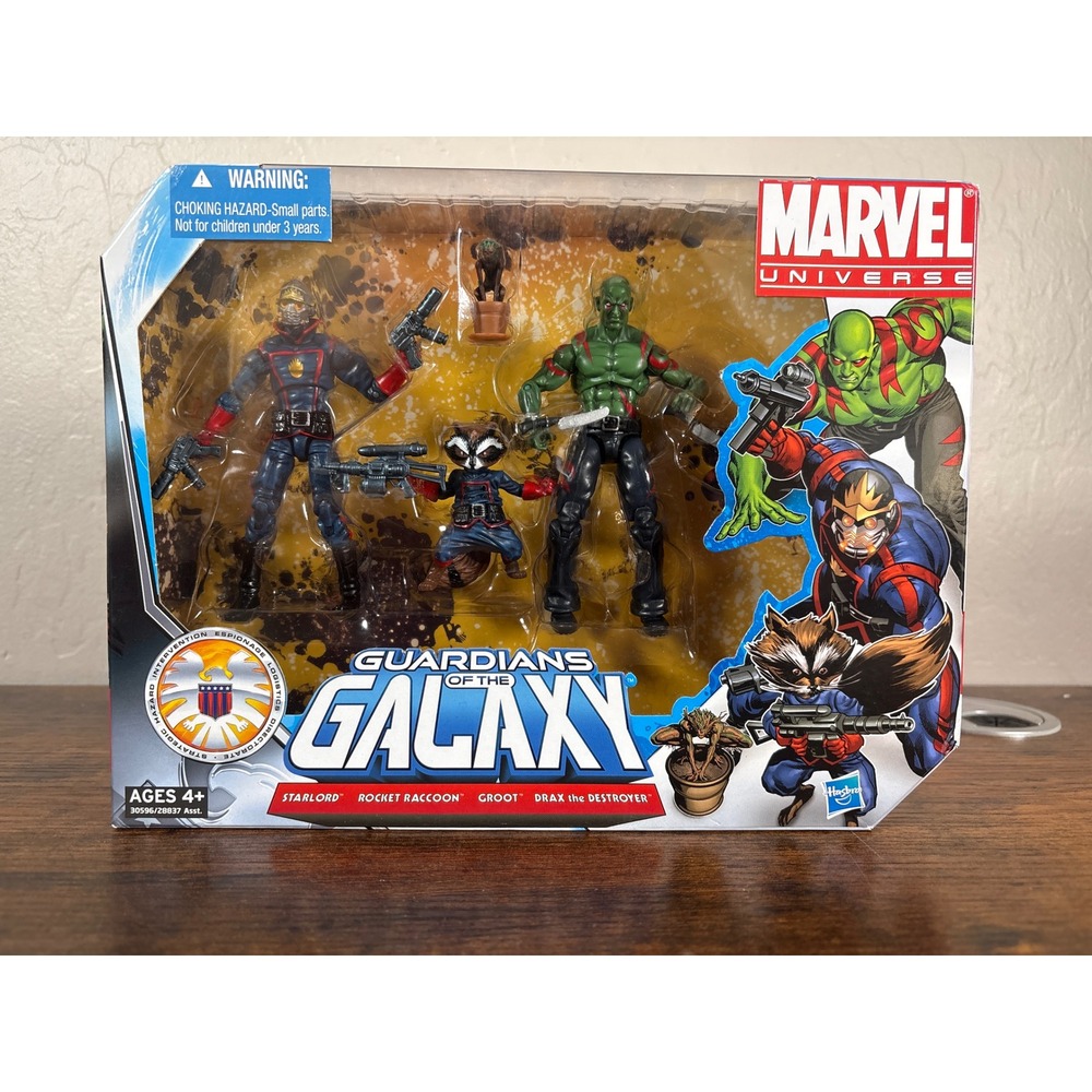 Marvel Universe Guardians of the Galaxy Figure Set Star-Lord Rocket Drax 30596